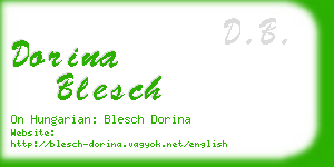 dorina blesch business card